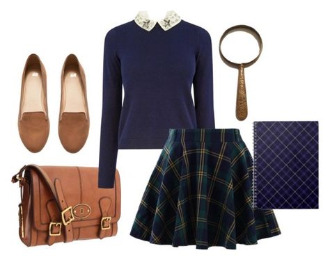 "Closet Costumes - Nancy Drew" by crazyalygator ❤ liked on Polyvore featuring moda, FOSSIL, Oasis, Chicwish, H&M, Halloween, halloweencostume, Halloweenparty e Halloween2015 Nancy Drew Outfits, Nancy Drew Aesthetic, Closet Costumes, Drew Outfits, Drew Aesthetic, Nancy Drew Costume, Nancy Drew Style, Geek Chic Fashion, Holloween Costume