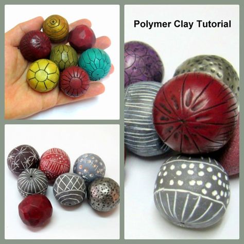 Hollow polymer clay beads  TUTORIAL - A new and easy way by OrlyFuchsGalchen Clay Beads Tutorial, Make Beads, Easy Polymer Clay, Polymer Project, Beads Tutorial, Beads Polymer Clay, Polymer Beads, Play Clay, Polymer Clay Diy