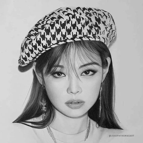 Jenny Kim, Icons Blackpink, Blackpink Poster, Kpop Drawings, Lisa Blackpink Wallpaper, Jennie Kim Blackpink, Portrait Sketches, Jennie Kim, Blackpink Photos