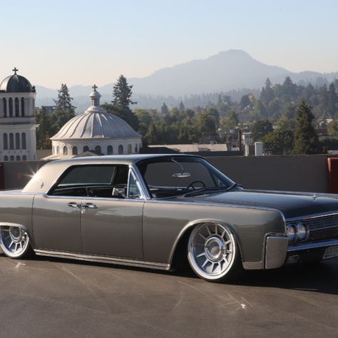 Bagged Restomod 1963 Lincoln Continental  owned by Todd Wallace built by Metalworks Speed Shop #musclecars #musclecar #restomod #restomods #protouring Lincoln Continental 1963, Pro Touring, Lincoln Continental, Muscle Cars, Metal Working, Lincoln, Vision Board