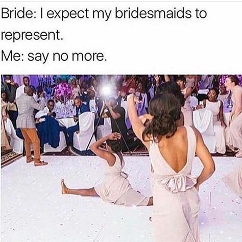 😂😂😂tag your besties #makeupforblackwomen Friday Wedding, Black Bride, Nigerian Wedding, Bride Tribe, Meme Funny, Makeup For Black Women, Wedding Humor, Insta Wedding, Afro Hairstyles