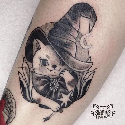 Red Vampire Rose — By  Siames Escalante Tattoo Gato, Cat Wizard, Red Vampire, Wizard Cat, Tattoo Fashion, Female Tattoo, Photo Edited, Artist On Instagram, Cat Tattoo