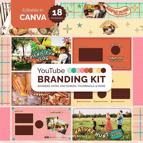 YouTube Branding Kit: Create stunning YouTube banners, thumbnails, and channel art with these colorful Canva templates. #YouTube #Branding . #Animated_Intro #Yt_Banner #Youtube_Branding_Kit #Fresh_Branding Animated Intro, Yt Banner, Youtube Branding Kit, Fresh Branding, Youtube Branding, Youtube Design, Colorful Aesthetic, Thumbnail Design, Youtube Banner