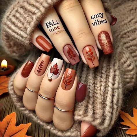 #AutumnNails #FallManicure #NailArtInspiration #CozyNails #SweaterWeatherNails #PumpkinSpiceNails #HarvestNails #FallingLeavesNails #SeasonalNails #NailTrends Romantic Fall Nails, Harry Potter Nail Art, Autumn Manicure, Pumpkin Spice Nails, Harry Potter Nails, Fall Manicure, Fall Acrylic Nails, Seasonal Nails, Thanksgiving Nails