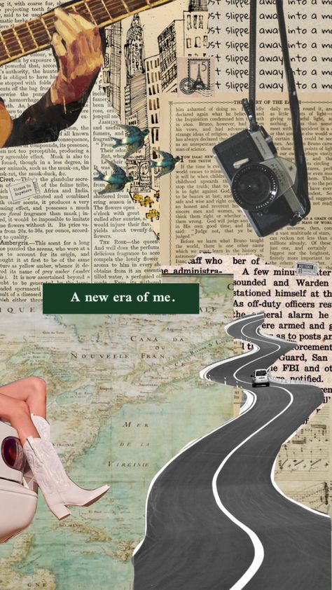 Road Collage Art, Moving Forward Graphic Design, Travel Aesthetic Journal, Moving Forward Aesthetic, Travel Collage Ideas, Travel Collage Aesthetic, Moving Moodboard, Aesthetic Photo Collage Ideas, Road Trip Collage