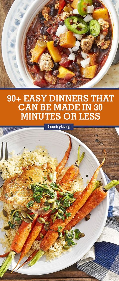 95+ Quick and Easy Dinners - Best Recipes for 30 Minute Meals Easy Fast Healthy Dinner Recipes, Easy Gnocchi, Dinner Vegetables, Homemade Dinner Recipes, Fast Dinner Recipes, Fast Dinners, Dinner Recipes Easy Quick, Recipes Quick, Dinner Easy