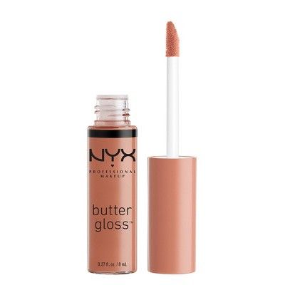 Nyx Gloss, Butter Lip Gloss, Warm Makeup, Nyx Butter, Nyx Butter Gloss, Butter Gloss, Glossier Lip Gloss, Metallic Lips, Pigmented Lips