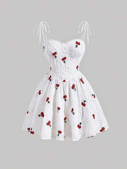 Cute Dress Outfits, Cherry Dress, Shein Outfits, Cherry Print, Really Cute Outfits, Fancy Outfits, Cami Dress, Cute Casual Outfits, Fashion Online Shop