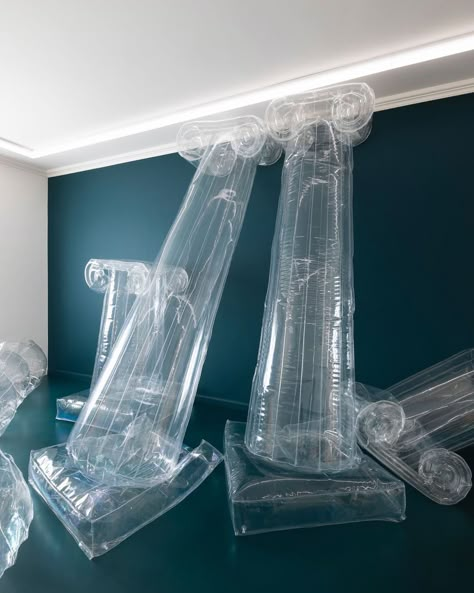 designboom magazine | an inflatable acropolis by artist zuzanna czebatul (@zzzzccczzzz) has taken shape at @bally_foundation. the bubble #architecture revives… | Instagram Lake Lugano, Swiss Fashion, Summer Interior, Greek Columns, Bubble House, Ghost House, Nike Vomero, Dolce Far Niente, Victorian Cottage