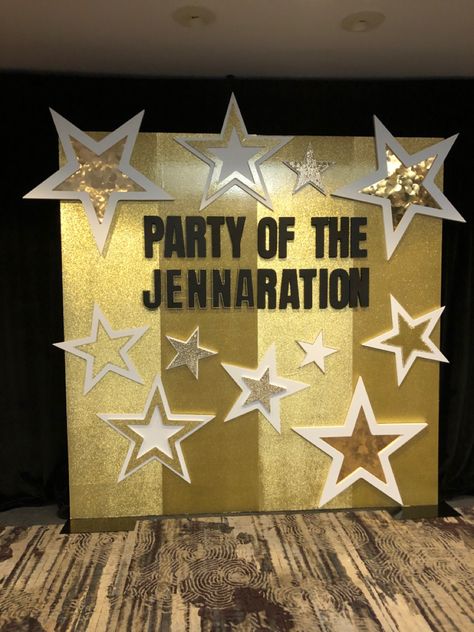 Star Graduation Theme, Night To Shine, Graduation Backdrop, Graphic Design Infographic, Graduation Theme, Graduation Cap Decoration, Cap Decorations, Gold Theme, Movie Themes