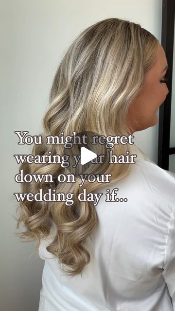 UTAH BRIDAL HAIRSTYLIST | Lindsay Amarel on Instagram: "Are you a bride or bridesmaid considering wearing your hair down for the wedding day? A down style might NOT be a good fit for you if…

✨ YOUR HAIR DOES NOT HOLD A CURL WELL. 
If you’ve always struggled with your curls staying, your wedding day is not the day to chance it! Granted, having a professional do your hair with the right tools and products CAN help. BUT. Unfortunately, I am not a magician. If your hair just simply won’t hold a curl, then they won’t hold a curl. This is why a trial appointment is so important!

✨ YOU HAVE A DRESS WITH FABRIC ON YOUR BACK AND SHOULDERS. 
Keep in mind that the friction from your hair moving across the fabric on the back of your dress can cause frizz, and cause your curls to come undone! Now don Bridesmaid Curls Down, Bride Hair Headband, Bridal Hair For Strapless Dress, Wedding Curls Down, Wedding Day Hair Down, Bride Hair Down Curls, Bride Hair Half Up Half Down, Wedding Hair Down With Veil, Bridal Hair Down With Veil