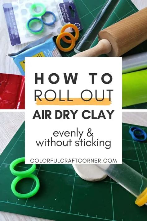 Clay Hacks, Crayola Air Dry Clay, Air Dry Modeling Clay, Clay Tips, How To Roll, Diy Air Dry Clay, Big People, Air Dry Clay Projects, Clay Stuff