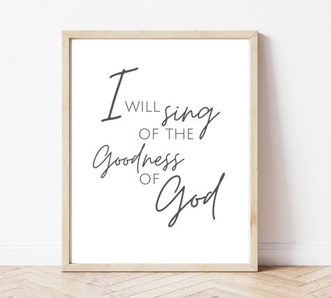 The Goodness Of God, Goodness Of God, Fun Invitations, Christian Wall Decor, Praise Songs, Christian Printables, Bible Verse Wall Art, Diy Wood Projects, Instant Download Etsy