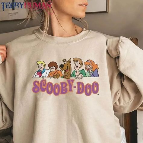 Scooby Doo Shirt Vintage, Scooby Doo Hoodie, Scooby Doo Sweatshirt, Scooby Doo Embroidery, Scooby Doo Clothes, Scooby Doo T Shirt, Scooby Doo Shirt, Hoody Outfits, Clothes Embroidery Diy