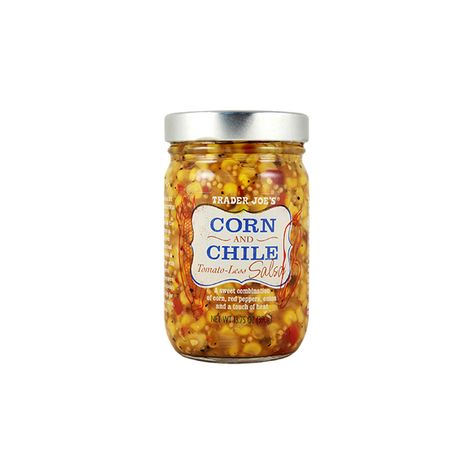 Corn and Chile Tomato-Less Salsa Trader Joes Corn Salsa, Trader Joes Appetizers, Best Trader Joes Products, Trader Joes Food, Trader Joe's Products, Trader Joes Recipes, Cowboy Caviar, Peanut Butter Pretzel, Corn Dip