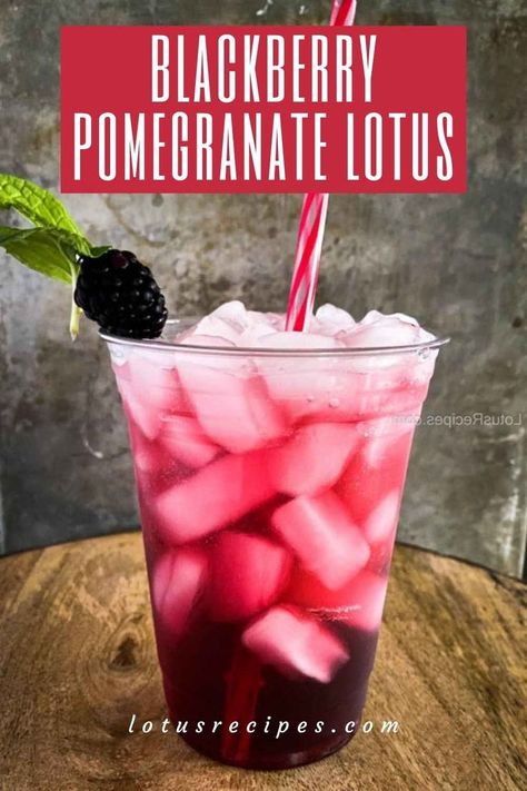 blackberry pomegranate lotus-pin image Red Bull Flavor Combinations, Lotus Energy Drink Ideas, Lotus Drink Ideas, Lotus Recipes, Lotus Recipe, Lotus Energy, Pomegranate Drinks, Blackberry Drinks, Low Sugar Drinks