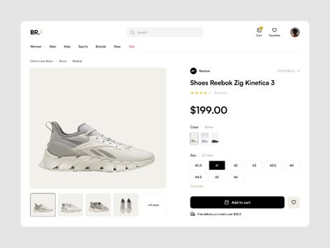 E-commerce Website by Ronas IT | UI/UX Team on Dribbble Product Detail Page Design, Detail Page Design, Shopping Cart Logo, Webpage Design Layout, Ui Website, Web Design Typography, Ecommerce Logo, Shop Logo Design, Webpage Design