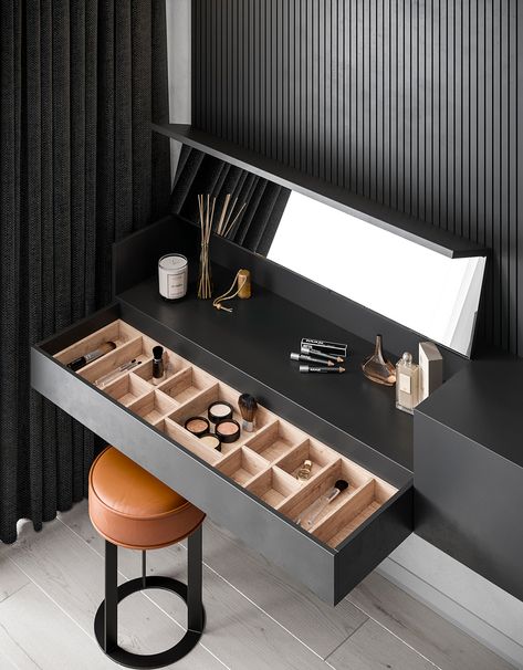 Bedroom With Vanity And Study Table, Vanity Table In Bedroom, Vanity Table Ideas, Dressing Table Design, Bilik Tidur, غرفة ملابس, Bedroom Furniture Design, Dressing Room Design, Closet Design