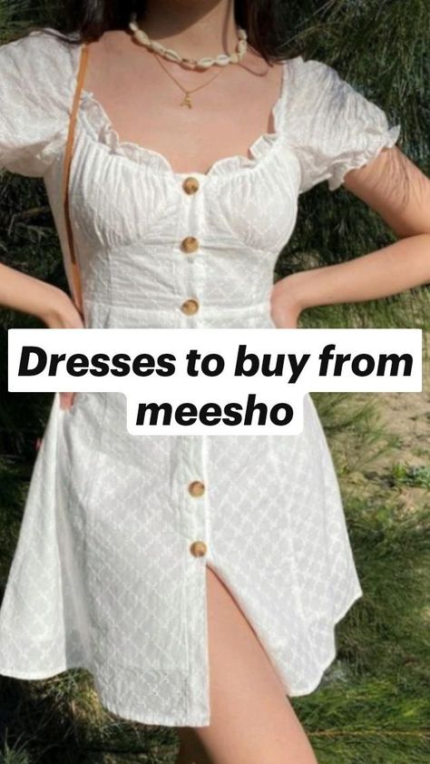 Dresses From Meesho, Dresses To Buy, Smart Casual Women Outfits, Cute Cheap Outfits, Smart Casual Women, Fashion Fails, Aesthetic Dress, Casual Outfits For Teens