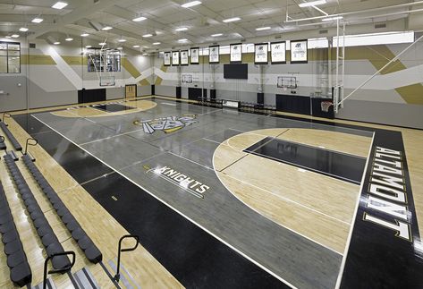 The Altamont School - TURNERBATSON | Alabama Architects | Birmingham, Alabama (AL) Architect Indoor Basketball Court School, School Gym Design, Gymnasium Design, Basketball Court Design, Sports Facility Architecture, Home Basketball Court, Kids Ceiling Lights, Basketball Gym, Indoor Basketball Court