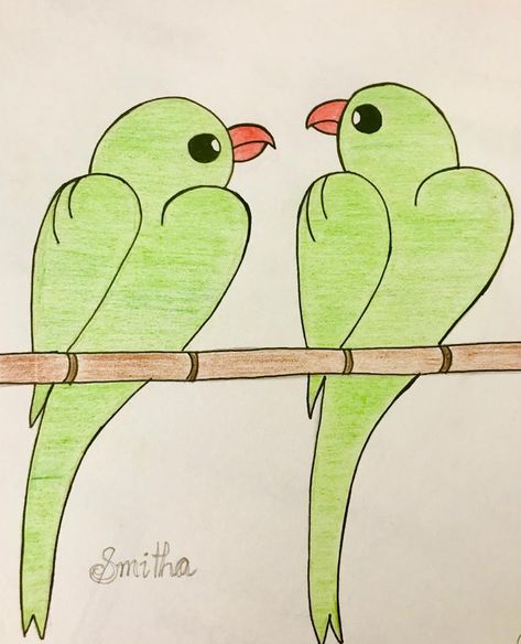 Simple and #easy parrot drawing ##easydrawings  #simpledrawings  #easybirddrawings #parrot #easycoloring Cute Parrot Drawing Easy, Parrot Drawing Simple, Parrot Drawing For Kids, Parrot Drawing Easy, Coloring For Beginners, Sunflower Drawing Easy, Easy Nature Drawings, Drawing Easy Step By Step, Nature Drawings