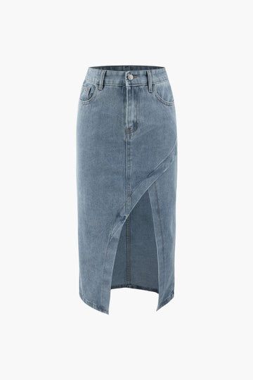 Stylish Denim Skirt, Denim Wrap Skirt, Casual Workwear, Denim Dresses, Denim Skirts, Retro Summer, Skirts Online, List Style, Shop Maxi Dresses