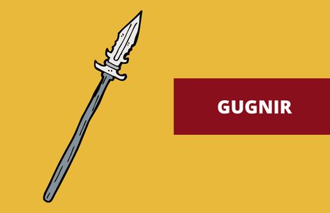 The Gugnir may not be as famous as Thor's Hammer, but in Nordic mythology, it's more important. The word Gugnir means to sway and tremble, referring to the power of Odin's spear. Mythology Symbols, Odin Symbol, Nordic Mythology, Thor's Hammer, Norse Mythology, Gods And Goddesses, Most Powerful, Thor, Meant To Be