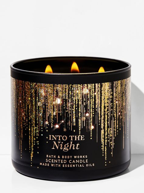 Into the Night 3-Wick Candle by Bath & Body Works Candle Obsession, Bath N Body Works, Candle Night, Bath Body Works Candles, Christmas Dining Table, Bath Candles, Essential Oil Candles, Bath And Body Care, 3 Wick Candles