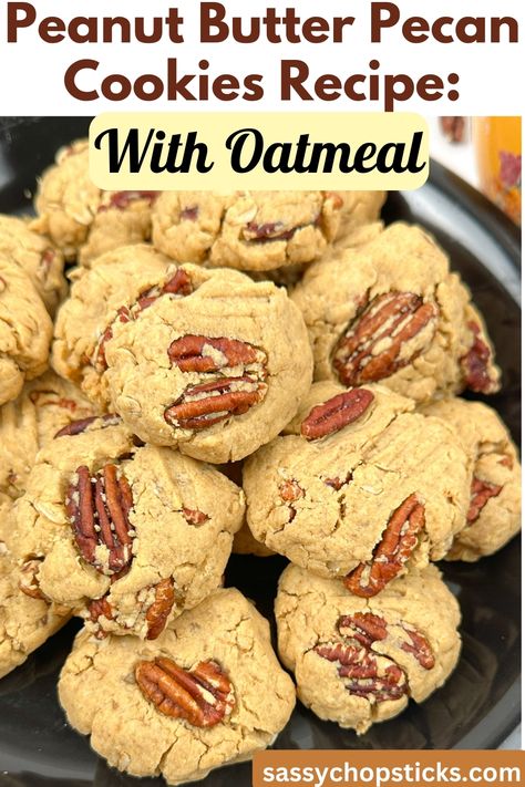 peanut butter pecan cookies Peanut Butter Pecan Cookies, Butter Pecan Cookies Recipe, Recipe With Oatmeal, Chocolate Cookie Recipes Easy, Easy Vegetable Recipes, Cake Batter Cookies, Butter Pecan Cookies, Diy Easy Recipes, Nutribullet Recipes