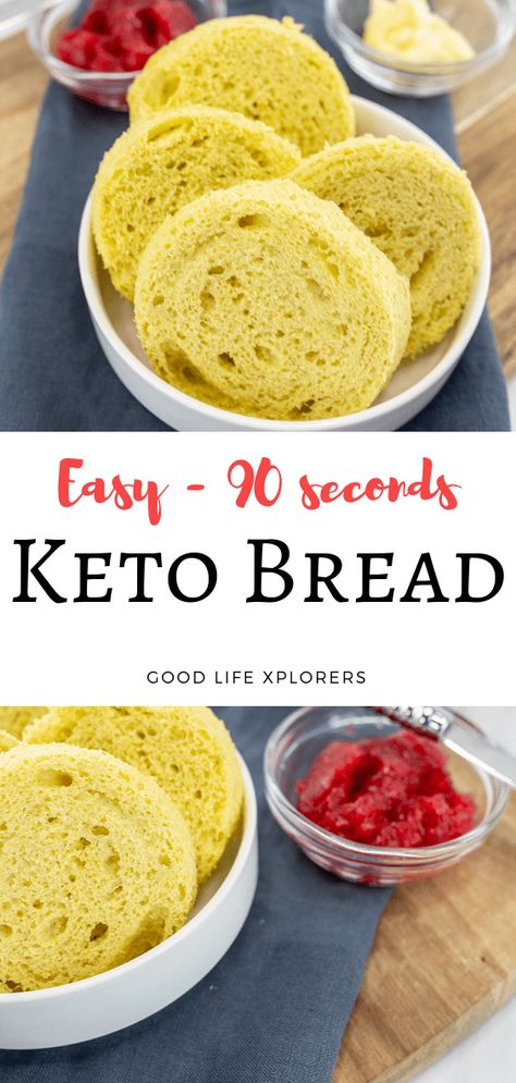 3 Ingredient Keto Bread, 2 Ingredient Keto Bread, Microwave Keto Bread, Keto Mug Bread 90 Second, 90 Second Keto Bread Recipes, Alternative To Bread, Cooking Microwave, Keto 90 Second Bread, Easy Keto Bread Recipe