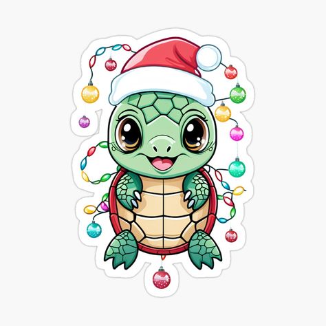 Get my art printed on awesome products. Support me at Redbubble #RBandME: https://www.redbubble.com/i/sticker/Santa-Turtle-With-Christmas-Lights-by-Itsheartshop/155370218.EJUG5?asc=u Cute Turtles, Christmas Lights, Science Poster, Sticker Design, Stranger Things Fanart, My Art, Awesome Products, Vinyl Sticker, Christmas Gifts