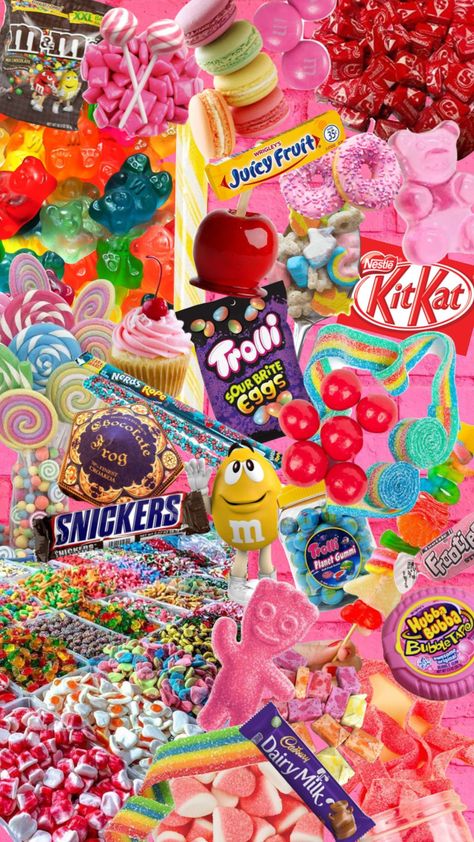 How To Make Yummy Food, Quote Accessories, Sweets Art, Edible Eyes, Candy Background, Funky Wallpaper, Candy Poster, Disney Stuffed Animals, Candy Drinks