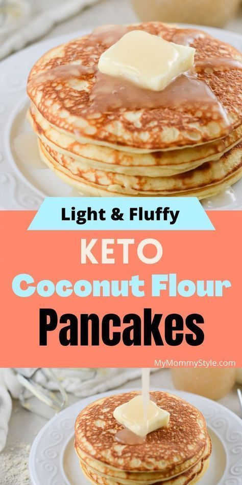 These keto coconut flour pancakes are very similar to the classic pancakes you know and love! These homemade pancakes are soft, fluffy, easy to make, and delicious. These pancakes take just a few ingredients, which makes for a perfect breakfast option. Try these healthy coconut flour pancakes today! Keto Pancakes Coconut Flour, Pancakes Low Carb, Best Keto Pancakes, Coconut Flour Pancakes, Desayuno Keto, Comidas Keto, Coconut Flour Recipes, Flour Pancakes, Keto Recipes Breakfast