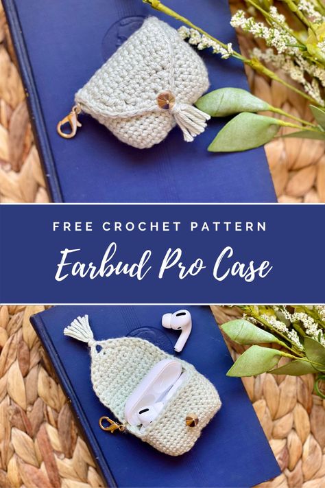 Crochet Earbud Case Holder Pattern, Crochet Headphone Case Free Pattern, Crochet Ear Pods Case, Crochet Earbud Pouch Free Pattern, Air Pods Case Crochet Pattern, Diy Crochet Airpod Case, Crochet Ear Pod Case Pattern Free, Air Pods Crochet Case Free Pattern, Crochet Ear Bud Case