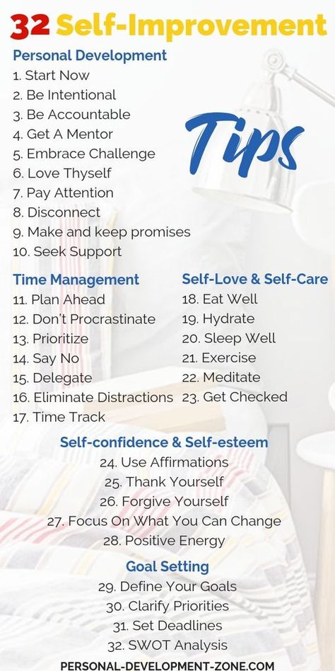 Self-improvements for success. Start today for amazing results tomorrow! Self Improvement | Tips | Personal Development | Self Confidence | Self Worth | Self Love tips #selfimprovement #personaldevelopment #success #selfconfidence #selfworth #selflove #goodhabits Success In Life, Motiverende Quotes, Personality Development, Love Tips, Self Worth, Start Today, Self Care Activities, Good Habits, Self Care Routine