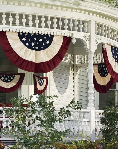 Vintage 4th Of July Decorations, American Flag Bunting, Patriotic Bunting, Vintage Bunting, Vintage Banner, Bunting Flag, Fourth Of July Decor, Cotton Decorations, Patriotic Stars