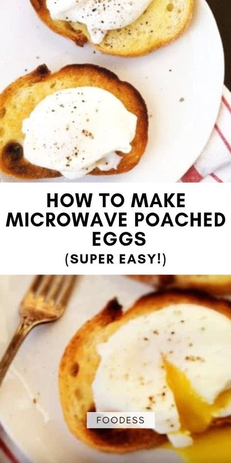 Microwave Poached Eggs, Poached Eggs Microwave, Eggs In The Microwave, Cooking Poached Eggs, Microwave Cooking Recipes, Easy Poached Eggs, Easy Microwave Recipes, Super Easy Breakfast, Poached Egg Recipe