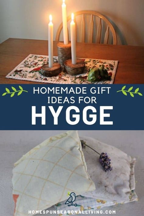 Share your love of seasonal and cozy living with homemade hygge gifts. Get easy and fun ideas for home, body, and other gifts with the curated collection of tutorials on our blog. #diyideas #hygge #homemadegifts Hygge Crafts, Homemade Gift Ideas, Hygge Living, Hygge Christmas, Hygge Gifts, Gifts To Make, Spring Pillows, Home Body, Rustic Candle Holders