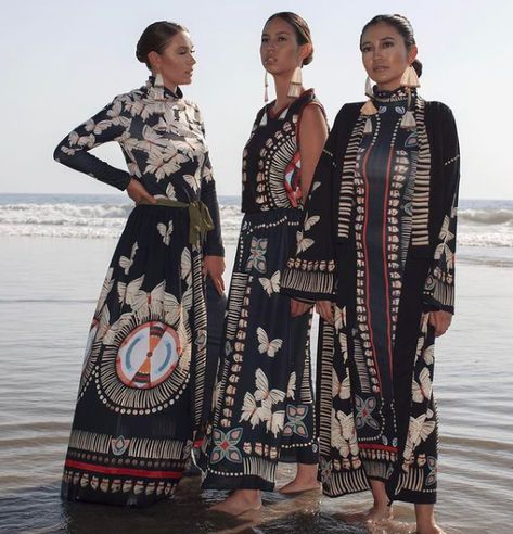 Navajo Dress, Indigenous Fashion, Navajo Women, Fashion Designer Studio, Indigenous Women, Lady L, Graphic Floral, Ladies Blouse Designs, Fashion Cover