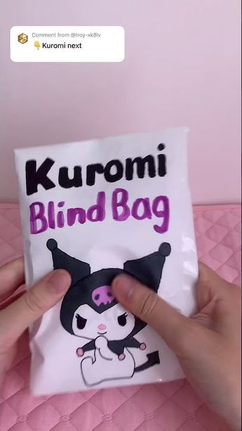 Kuromi Blind Bag, Kuromi Squishy, Blind Bag Ideas, Squishy Videos, Duck Things, Crafts To Do When Your Bored, Bling Bags, Pinterest Diy Crafts, Handmade Paper Crafts