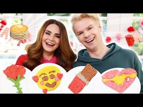 PANCAKE ART CHALLENGE! Valentines EMOJI Edition w/ my Boyfriend https://t.co/zkvg3fxyX3 #AListTube https://t.co/aaHEQBH6Si Rosana Pansino, Pancake Art Challenge, Nerdy Nummies, Emoji Valentines, Rosanna Pansino, Pancake Art, With My Boyfriend, Boyfriend Video, The Emoji