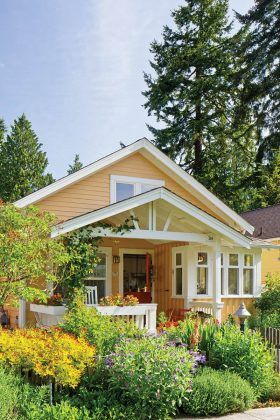 Yellow House Exterior, Cottage Journal, Yellow Cottage, Yellow House, Charming House, Yellow Houses, Garden Path, Cute House, Exterior Paint Colors