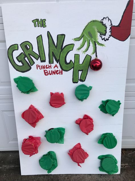 Grinch Punch Board, Grinch Punch Game, Tree Punch Game, Christmas Tree Punch Game, Green Punch Recipes, Fun Christmas Drinks, Best Christmas Punch Recipe, Punch Game, Lime Sherbet Punch