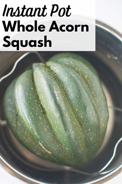 Here's how to cook a whole Instant Pot Acorn Squash that you can then serve stuffed or make into a puree. This healthy side dish is a great way to celebrate fall flavors. This is also a nutritious and easy side dish that can be made vegan or vegetarian. Instapot Veggies, Acorn Squash Puree, Instant Pot Acorn Squash, Instapot Vegan, Instant Pot Veggies, Lite Meals, Vegan Autumn, Delicious Sides, Acorn Squash Recipes