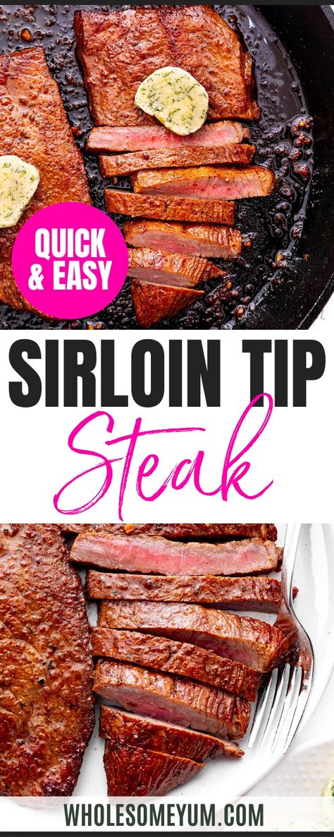 Top Sirloin Steak Recipe, Baked Brisket, Sirloin Tip Steak, Asian Steak Bites, Sirloin Steak Recipes, Creamy Pasta Bake, Beef Dinners, Keto Beef, Healthy Baked Chicken