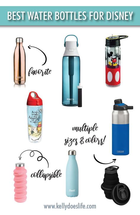 Are you going to Walt Disney World for the first time? Don't make the #1 mistake and forget to buy a water bottle! Here are the top water bottles for Disney parks. Disney Water Bottle, Disney Packing, Original Mickey Mouse, Collapsible Water Bottle, Disney 2024, Filtered Water Bottle, Mom Ideas, Disney Dreams, Best Water Bottle