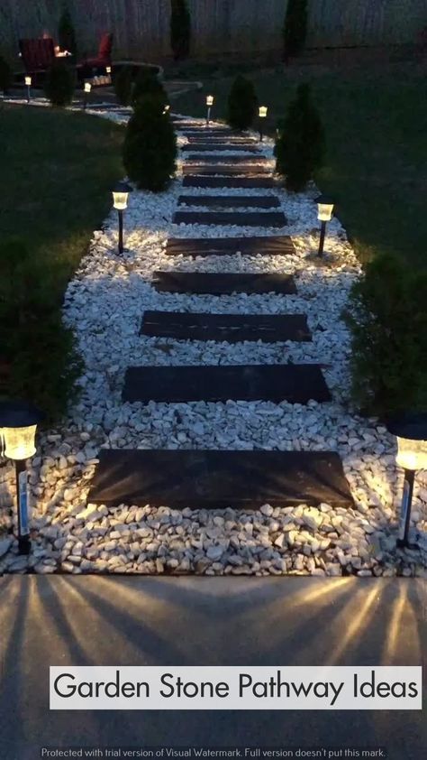 Stone Pathway Ideas for Every Garden Style | Create a Welcoming Garden Path | Pathway Perfection Diy Stone Pathway, Stone Pathway Ideas, Outdoor Deck Ideas, Beautiful Houses Exterior, Stepping Stone Pathway, Pathway Ideas, Front Garden Ideas, Khao Yai, Front Yard Landscape