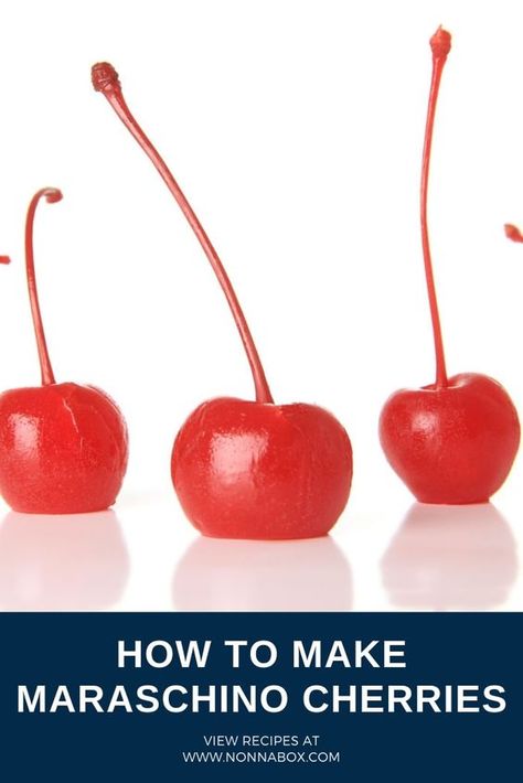 Marachino Cherries Diy, Diy Maraschino Cherries, How To Make Maraschino Cherries, Homemade Maraschino Cherries, Marachino Cherries Alcohol, Nanking Cherry Recipes, Marchino Cherry Recipes, Maraschino Cherry Recipes, Maraschino Cherries Recipes