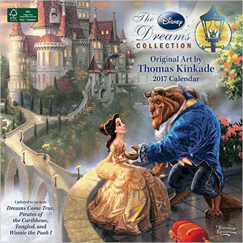 Thomas Kinkade: The Disney Dreams Collection 2017 Wall Square Wall Calendar Thomas Kinkade Cross Stitch Patterns, Beauty And The Beast Cross Stitch, Disney Pumpkin Stencils, Kinkade Disney, Thomas Kinkade Disney, Disney Live Action Movies, Disney Pumpkin, Disney Cross Stitch Patterns, Disney Live