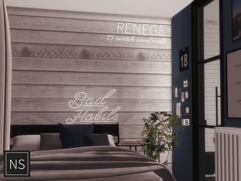 Networksims - Renege Wooden Walls Sims 4 Wood Paneling Cc, Sims 4 Cc Wall Panel, Sims 4 Wood Wall, Sims 4 Wallpapers Cc Wood, Sims 4 Wood Panel Wall Cc, Sims 4 Floor And Wall Cc, Greyscale Colour, White Wood Wall, Autumn Dining